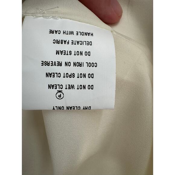 Manning Cartell Enamel Peplum Crochet Cocktail Dress Womens 10 Cream Black NEW - Picture 10 of 14